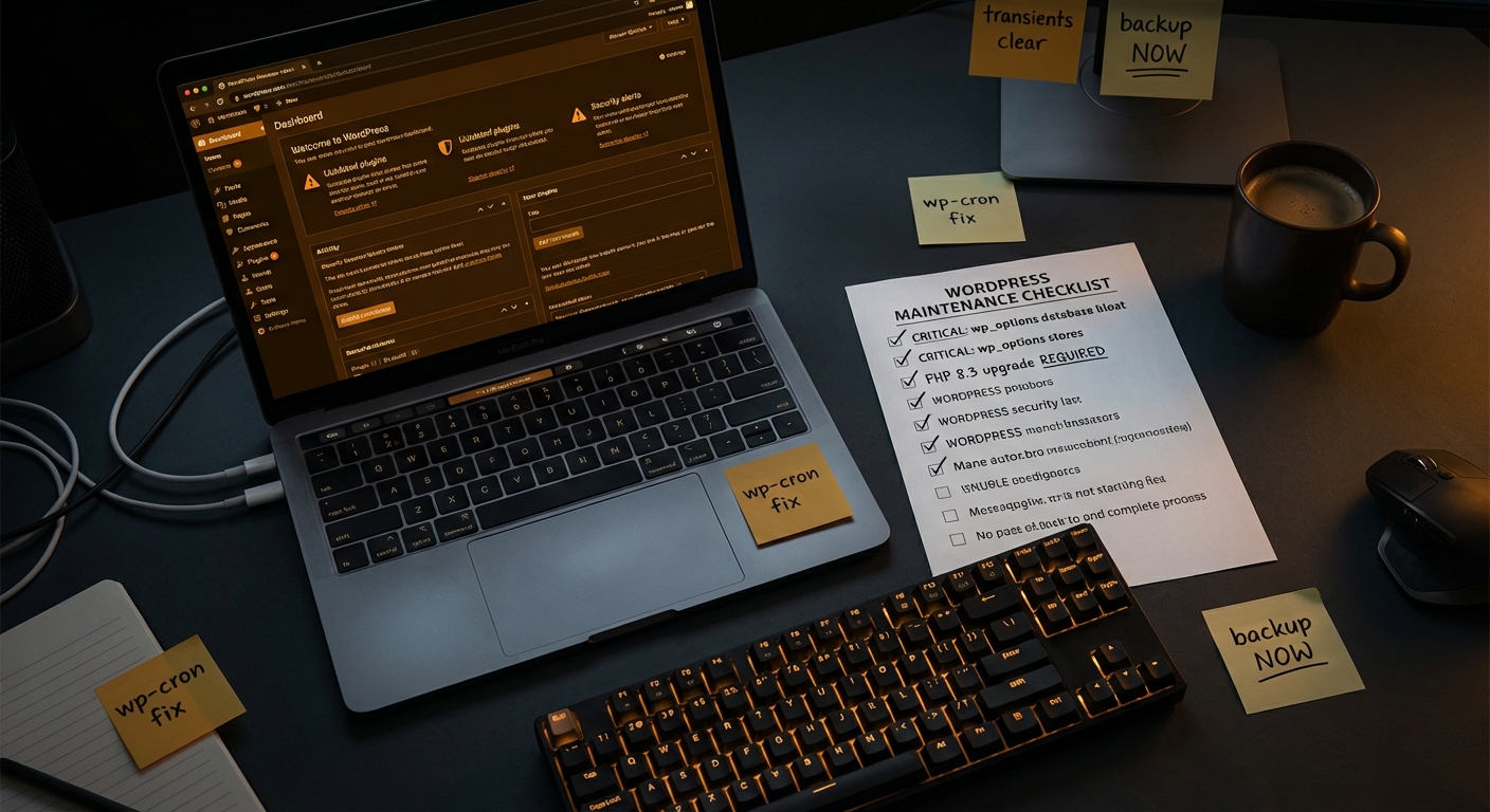 WordPress Monthly Maintenance Checklist (2025 Edition): What Actually Keeps Your Site Healthy